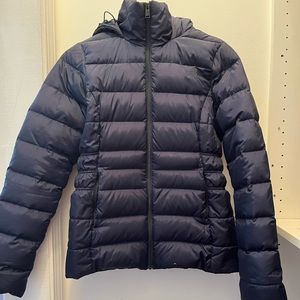 North Face Navy cinched Puffer